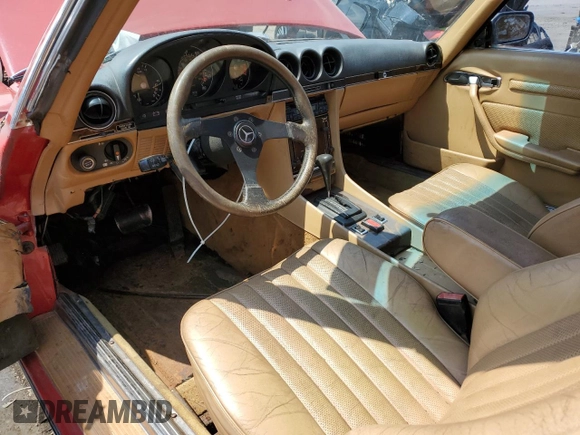 1975 Mercedes-Benz SL with VIN 10704412028008, listed as a Copart auction lot 65795525 with 65,853 mi miles and Clean title. Bid and sale history available at DreamBid. Image 8.