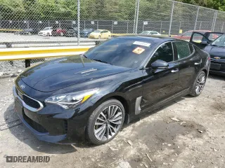 2018 Kia Stinger Premium with VIN KNAE25LA3J6035273, listed as a Copart auction lot 60840044 with 50,518 mi miles and Salvage Title. Bid and sale history available at carsss.com. Image 1.