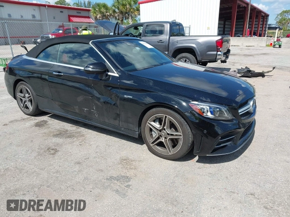 2019 Mercedes-Benz C 43 AMG z VIN WDDWK6EB6KF806576, wystawiony jako IAAI lot #42512426 z przebiegiem 44 848 mil mil oraz . Historia ofert i sprzedaży dostępna na DreamBid. Obrazek 1.