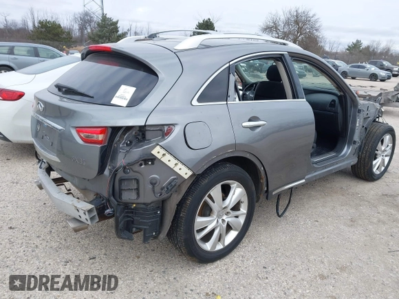 2012 Infiniti FX35 with VIN JN8AS1MW1CM152650, listed as a IAAI auction lot 41277543 with 1 mi miles. Bid and sale history available at carsss.com. Image 4.