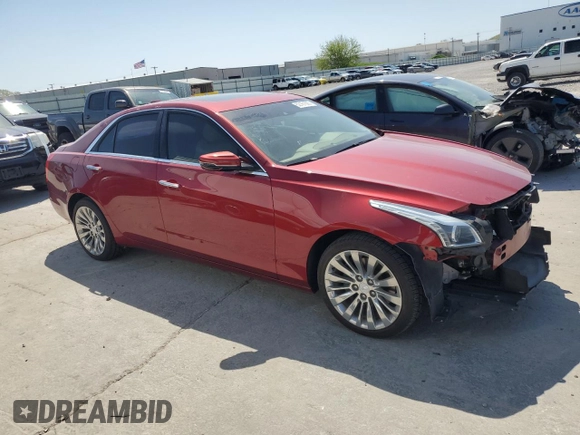 2015 Cadillac CTS Luxury AWD with VIN 1G6AX5SXXF0114445, listed as a Copart auction lot 52161005 with 40,402 mi miles and Salvage title. Bid and sale history available at DreamBid. Image 4.