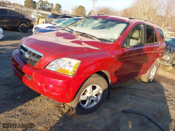 2009 Kia Sorento LX with VIN KNDJC735495868868, listed as a IAAI auction lot 41349993 with 144,935 mi miles. Bid and sale history available at carsss.com. Image 2.
