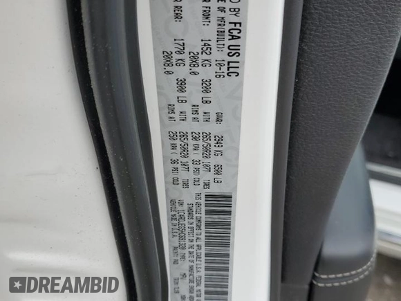 2017 Dodge Durango Citadel with VIN 1C4RDJEG5HC691320, listed as a Copart auction lot 55360505 with 150,533 mi miles and Salvage title. Bid and sale history available at DreamBid. Image 14.