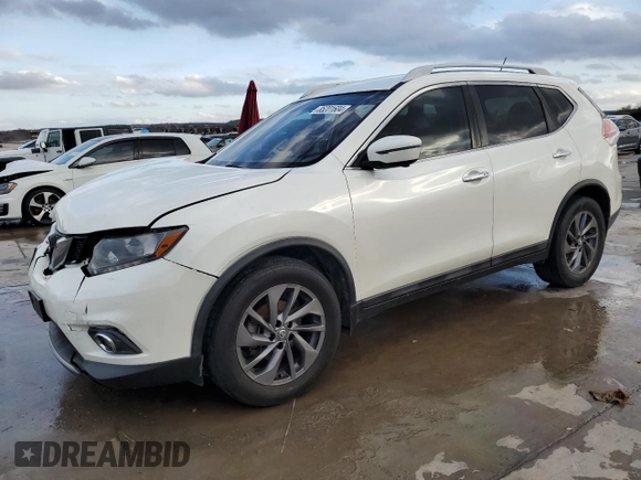 2016 Nissan Rogue SL with VIN 5N1AT2MT8GC787604, listed as a Copart auction lot 85201604 with 162,976 mi miles and Salvage Title. Bid and sale history available at carsss.com. Image 1.