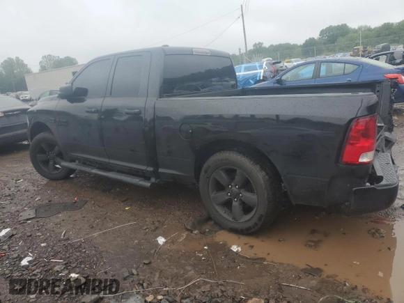 2018 Ram 1500 Express with VIN 1C6RR7FT8JS277905, listed as a Copart auction lot 57579305 with 76,450 mi miles and Salvage title. Bid and sale history available at DreamBid. Image 2.