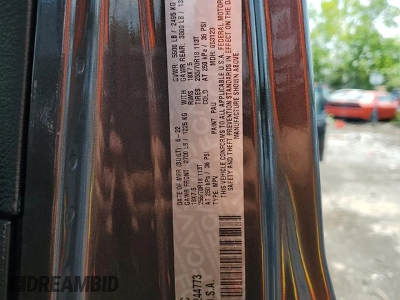 2022 Jeep Wrangler Unlimited Sahara with VIN 1C4HJXENXNW244773, listed as a Copart auction lot 59694095 with 21,871 mi miles and Salvage title. Bid and sale history available at DreamBid. Image 14.