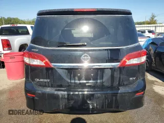 2015 Nissan Quest SV with VIN JN8AE2KP9F9128399, listed as a Copart auction lot 74980554 with 108,346 mi miles and Salvage Title. Bid and sale history available at carsss.com. Image 6.