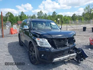 2017 Nissan Armada Platinum z VIN JN8AY2NE8H9707601, wystawiony jako IAAI lot #42128091 z przebiegiem 117 275 mil mil oraz . Historia ofert i sprzedaży dostępna na DreamBid. Obrazek 1.
