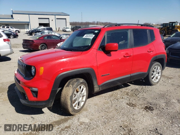 2020 Jeep Renegade Latitude with VIN ZACNJBBB6LPL71835, listed as a Copart auction lot 46635595 with 27,522 mi miles and Salvage title. Bid and sale history available at DreamBid. Image 1.