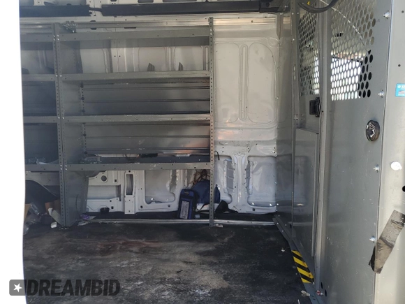 2023 Ford Transit Cargo with VIN 1FTBR3X88PKA74339, listed as a Copart auction lot 48634405 with 103,840 mi miles and Salvage title. Bid and sale history available at DreamBid. Image 11.