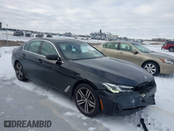 2021 BMW 5 Series 530i xDrive with VIN WBA13BJ09MWX05336, listed as a IAAI auction lot 41349089 with 35,085 mi miles and . Bid and sale history available at DreamBid. Image 1.
