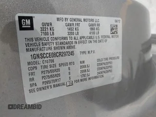 2012 Chevrolet Tahoe LTZ с VIN 1GNSCCE08CR297245, выставлен на аукционе IAAI как лот 40194964 с пробегом 117 007 миль миль и . История ставок и продаж доступна на DreamBid. Изображение 9.