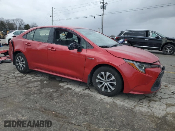 2021 Toyota Corolla Hybrid LE with VIN JTDEAMDE9MJ003897, listed as a Copart auction lot 47861925 with 64,693 mi miles and Salvage Title. Bid and sale history available at carsss.com. Image 4.