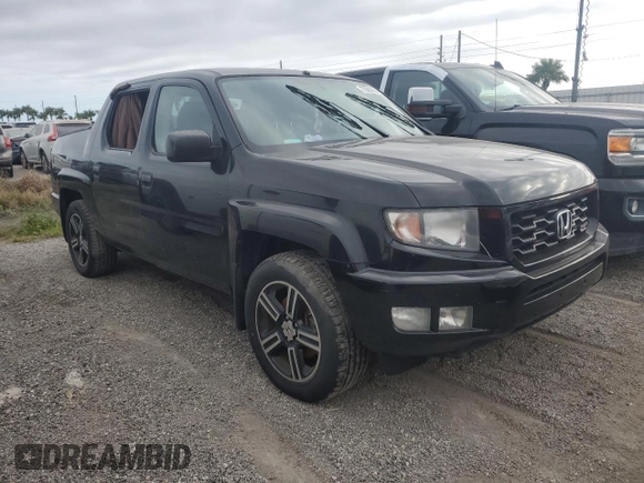 2013 Honda Ridgeline Sport with VIN 5FPYK1F7XDB017488, listed as a Copart auction lot 75591434 with 0 mi miles and Salvage Title. Bid and sale history available at carsss.com. Image 4.