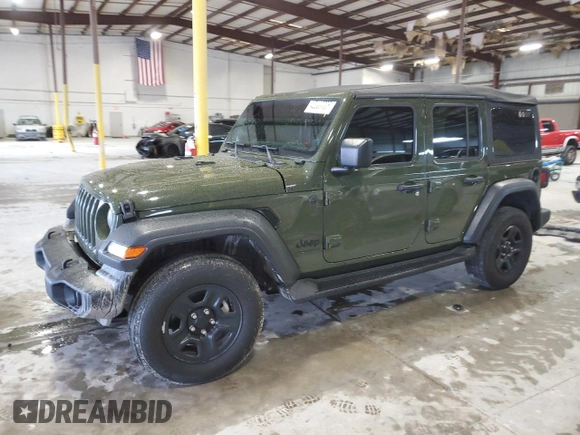 2023 Jeep Wrangler Sport S with VIN 1C4HJXDG3PW619523, listed as a Copart auction lot 45926725 with 50,789 mi miles and Salvage Title. Bid and sale history available at DreamBid. Image 1.