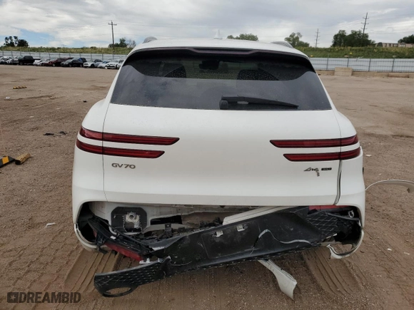 2023 Genesis GV70 3.5T Sport with VIN KMUMCDTC0PU082611, listed as a Copart auction lot 69117154 with 35,972 mi miles and Salvage Title. Bid and sale history available at carsss.com. Image 6.
