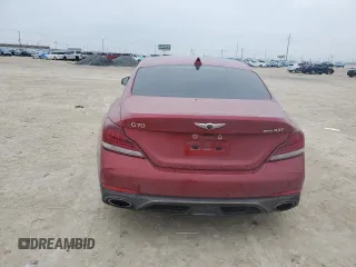 2019 Genesis G70 Advanced with VIN KMTG34LE2KU017271, listed as a Copart auction lot 45771455 with 114,707 mi miles and Salvage title. Bid and sale history available at DreamBid. Image 6.