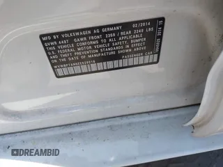 2014 Volkswagen CC R-Line с VIN WVWBP7AN5EE529218, выставлен на аукционе IAAI как лот 42404851 с пробегом 164 775 миль миль и . История ставок и продаж доступна на DreamBid. Изображение 9.
