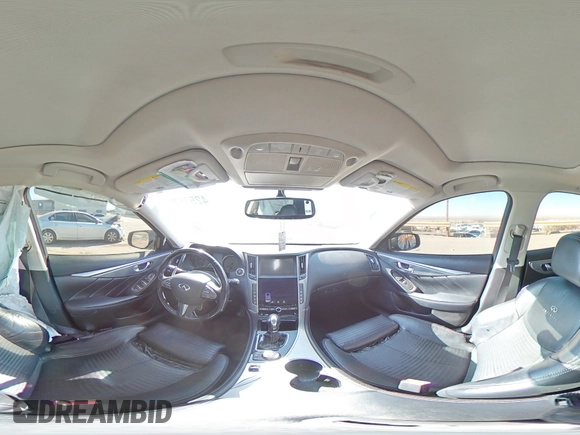 2014 Infiniti Q50 Hybrid Sport with VIN JN1AV7AR5EM700580, listed as a Copart auction lot 42575395 with 152,518 mi miles and Salvage Title. Bid and sale history available at carsss.com. Image 12.
