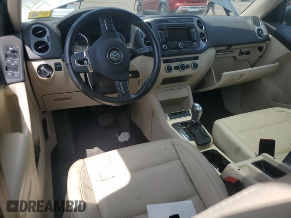 2013 Volkswagen Tiguan SE with VIN WVGBV7AX1DW009495, listed as a Copart auction lot 62289675 with Not provided miles and Salvage title. Bid and sale history available at DreamBid. Image 8.