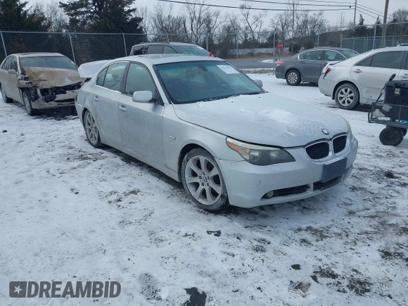2004 BMW 5 Series 530i with VIN WBANA73524B047329, listed as a IAAI auction lot 41613554 with 240,000 mi miles and . Bid and sale history available at carsss.com. Image 1.