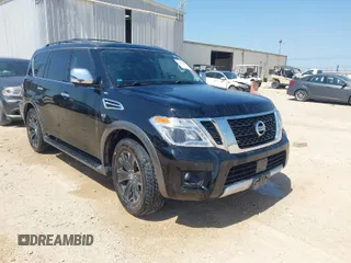 2018 Nissan Armada Platinum with VIN JN8AY2NF1J9332309, listed as a IAAI auction lot 41957271 with 125,650 mi miles. Bid and sale history available at carsss.com. Image 1.