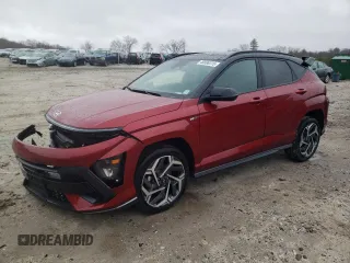 2024 Hyundai Kona N Line z VIN KM8HACA3XRU118164, wystawiony jako Copart lot #49996315 z przebiegiem 7 188 mil mil oraz Szkoda całkowita • Salvage title. Historia ofert i sprzedaży dostępna na DreamBid. Obrazek 1.