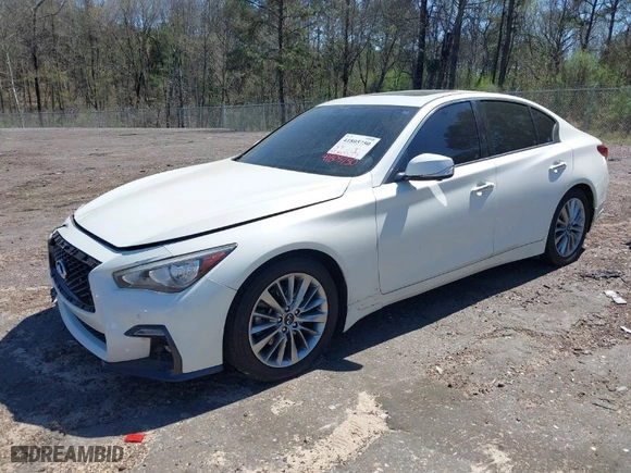 2020 Infiniti Q50 EDITION 30 with VIN JN1EV7AP9LM203755, listed as a IAAI auction lot 41805750 with 85,243 mi miles. Bid and sale history available at carsss.com. Image 2.