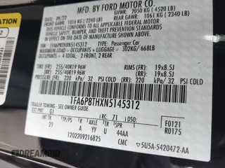 2022 Ford Mustang EcoBoost with VIN 1FA6P8THXN5145312, listed as a IAAI auction lot 42075186 with 28,233 mi miles and . Bid and sale history available at DreamBid. Image 9.