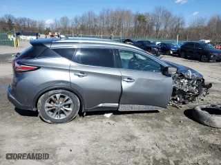 2018 Nissan Murano SL with VIN 5N1AZ2MH1JN191644, listed as a Copart auction lot 47946435 with 0 mi miles and Salvage Title. Bid and sale history available at carsss.com. Image 3.