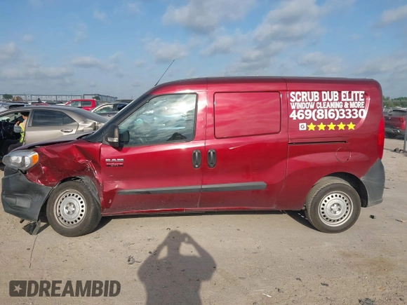 2018 Ram ProMaster City Cargo Tradesman with VIN ZFBERFAB6J6K08657, listed as a IAAI auction lot 42054791 with 53,734 mi miles. Bid and sale history available at carsss.com. Image 14.