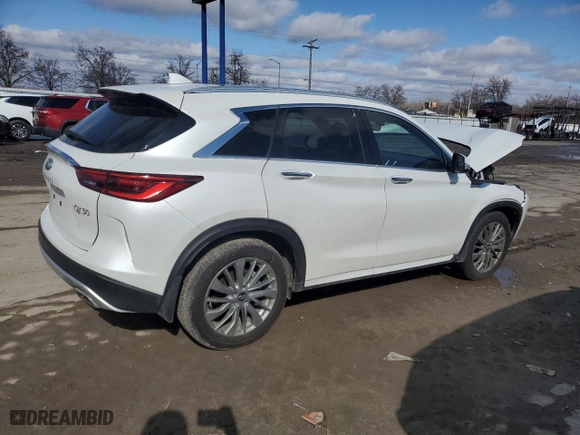 2024 Infiniti QX50 LUXE with VIN 3PCAJ5BB1RF104136, listed as a Copart auction lot 47448215 with 521 mi miles and Salvage Title. Bid and sale history available at carsss.com. Image 3.