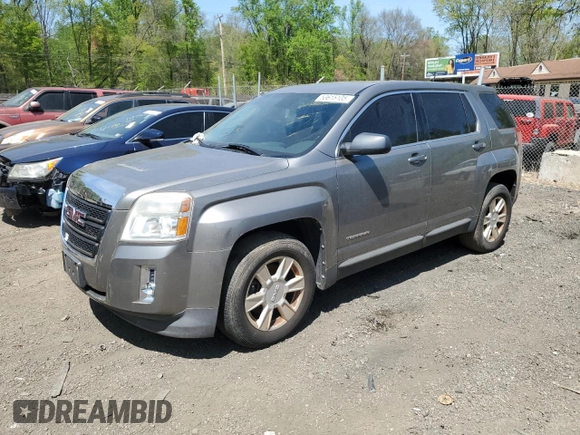 2012 GMC Terrain SLE-1 with VIN 2GKFLREK9C6243662, listed as a Copart auction lot 53615105 with 110,911 mi miles and Salvage Title. Bid and sale history available at carsss.com. Image 1.