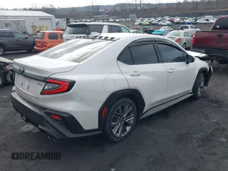 2022 Subaru WRX with VIN JF1VBAA60N9002705, listed as a IAAI auction lot 41667953 with 35,574 mi miles. Bid and sale history available at carsss.com. Image 4.