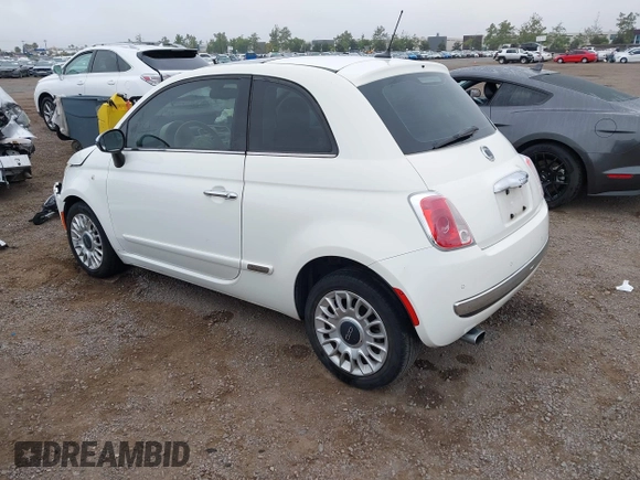 2012 FIAT 500 Lounge with VIN 3C3CFFCR9CT120173, listed as a IAAI auction lot 42438907 with 154,151 mi miles and . Bid and sale history available at DreamBid. Image 3.