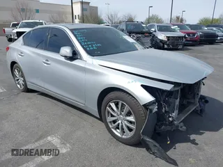 2017 Infiniti Q50 2.0t with VIN JN1CV7AP7HM641320, listed as a IAAI auction lot 41116062 with 164,024 mi miles. Bid and sale history available at carsss.com. Image 1.