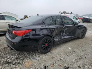 2014 Infiniti Q50 Premium with VIN JN1BV7AP1EM674093, listed as a Copart auction lot 45062485 with 116,228 mi miles and Salvage Title. Bid and sale history available at carsss.com. Image 3.
