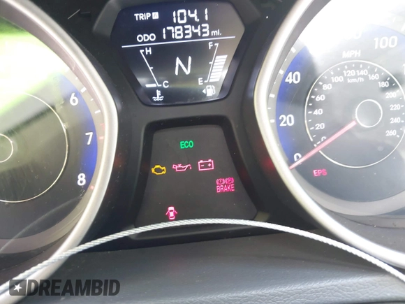 2013 Hyundai Elantra GLS with VIN KMHDH4AE8DU536524, listed as a IAAI auction lot 42213194 with 178,343 mi miles and . Bid and sale history available at DreamBid. Image 15.