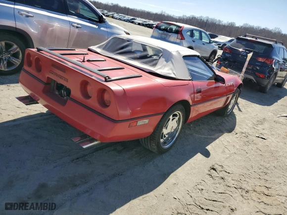 1989 Chevrolet Corvette with VIN 1G1YY3186K5109742, listed as a Copart auction lot 45378375 with 104,385 mi miles and Salvage Title. Bid and sale history available at carsss.com. Image 3.