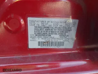 2015 Nissan Versa Note S with VIN 3N1CE2CPXFL417269, listed as a IAAI auction lot 41817769 with 98,627 mi miles. Bid and sale history available at carsss.com. Image 9.