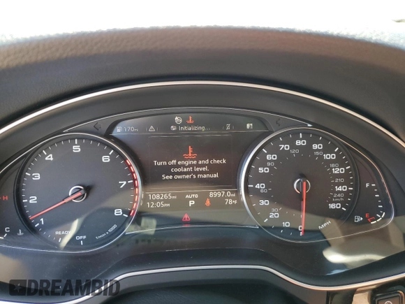 2017 Audi Q7 Premium Plus with VIN WA1LAAF79HD000484, listed as a Copart auction lot 46646565 with 108,265 mi miles and Salvage Title. Bid and sale history available at carsss.com. Image 9.