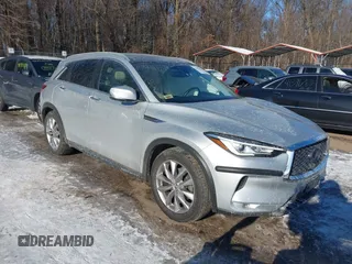 2019 Infiniti QX50 Essential with VIN 3PCAJ5M36KF146085, listed as a IAAI auction lot 41362549 with 73,383 mi miles and . Bid and sale history available at DreamBid. Image 1.