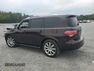 2012 Infiniti QX56 7-passenger with VIN JN8AZ2NFXC9517801, listed as a Copart auction lot 72724824 with 131,185 mi miles and Salvage Title. Bid and sale history available at carsss.com. Image 2.