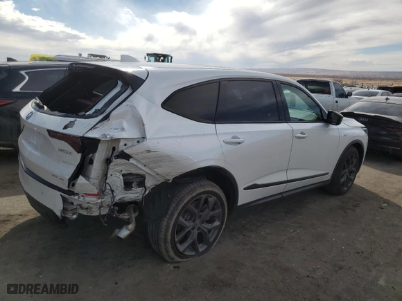 2023 Acura MDX w/A-Spec Package with VIN 5J8YE1H02PL042968, listed as a Copart auction lot 46859615 with 15,810 mi miles and Salvage Title. Bid and sale history available at carsss.com. Image 3.