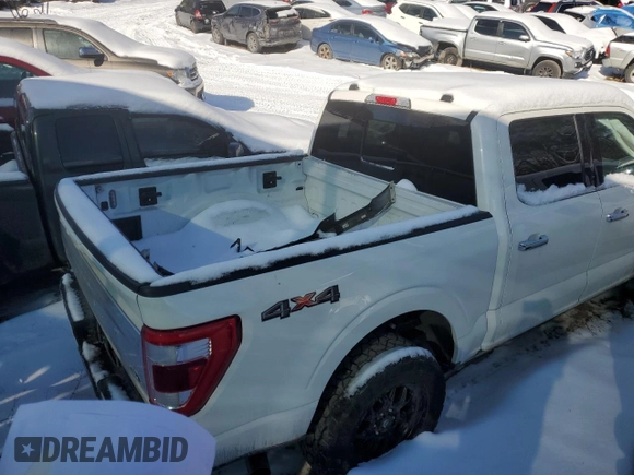 2021 Ford F-150 XL with VIN 1FTFW1E11MFB18030, listed as a Copart auction lot 42501475 with 73,582 mi miles and Salvage title. Bid and sale history available at DreamBid. Image 3.