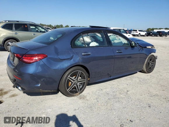 2024 Mercedes-Benz C 300 with VIN W1KAF4GB8RR226139, listed as a Copart auction lot 48610065 with Not Provided miles and Non Repairable. Bid and sale history available at DreamBid. Image 3.