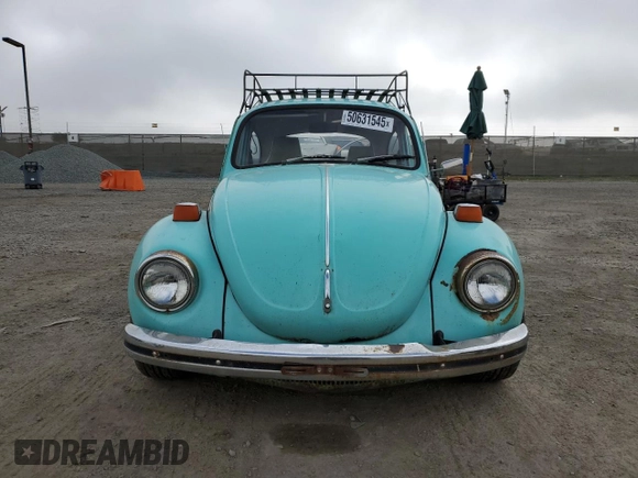 1972 Volkswagen Beetle with VIN 1122616914, listed as a Copart auction lot 50631545 with 38,604 mi miles and Salvage Title. Bid and sale history available at DreamBid. Image 5.