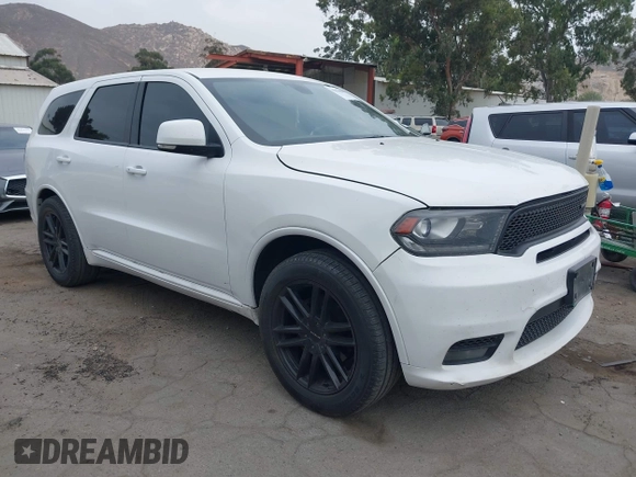 2019 Dodge Durango GT Plus with VIN 1C4RDHDGXKC650747, listed as a IAAI auction lot 42556068 with 141,830 mi miles and . Bid and sale history available at DreamBid. Image 1.