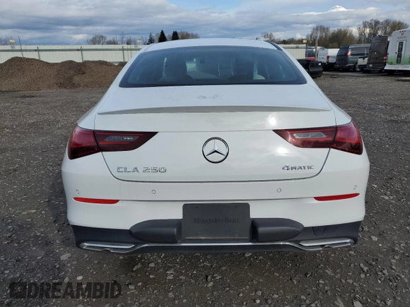 2024 Mercedes-Benz CLA 250 with VIN W1K5J4HB1RN450181, listed as a Copart auction lot 50052825 with 5,297 mi miles and Salvage title. Bid and sale history available at DreamBid. Image 6.
