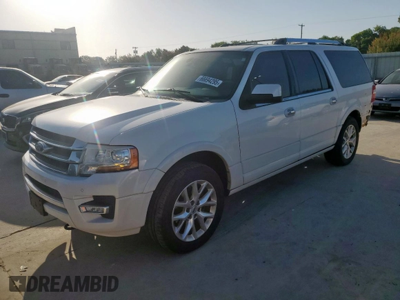 2015 Ford Expedition Max Limited с VIN 1FMJK2ATXFEF16702, выставлен на аукционе Copart как лот 66694295 с пробегом 175 928 миль миль и Списание • Salvage title. История ставок и продаж доступна на DreamBid. Изображение 1.